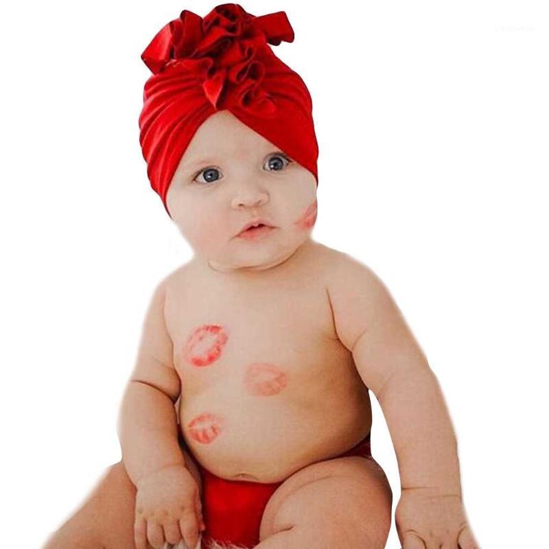 

ARLONEET 2021 high quality Newborn Cotton Kids Baby Hats Children Headwear solid Caps Toddler cap Accessories with flower1, Pk