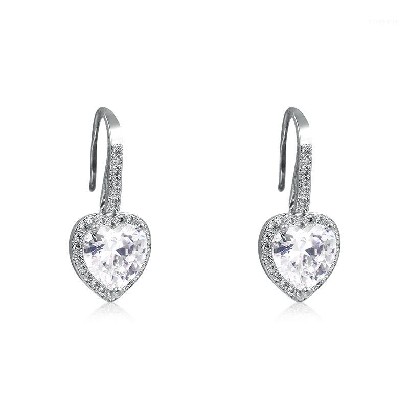 

WEIMANJINGDIAN New Arrival Cubic Zirconia CZ Zircon Crystal Heart Drop Earrings for Women or Girls1