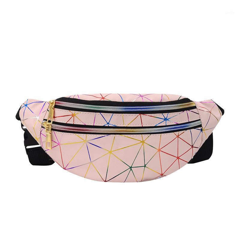 

Holographic Waist Bags Women Pink Silver Fanny Pack Female Belt Bag Black Geometric Waist Packs Laser Chest Phone Pouch1, Beige
