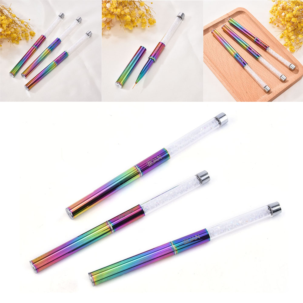 

Fashion Beautiful 1 Pc Acrylic Nails Art Liner Brush 7mm/9mm/11mm Manicure Art Tool Nail Painting Drawing Pen Pinceau Ongles