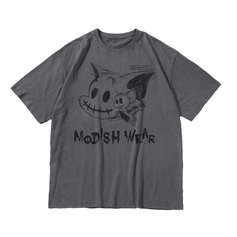 

2020 with Short Sleeve Sleeves, Man's Printing Shirt From Cartoons of the Dark Funeral, Casual T-shirts, Hombre Shirts, Dark grey