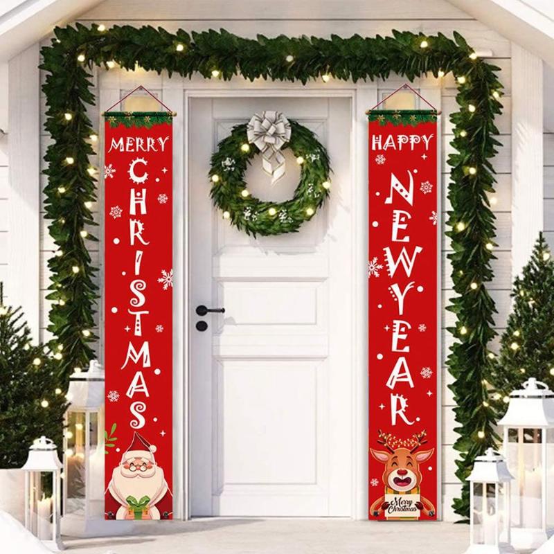 

Santa Claus Christmas Banner Merry Christmas Decor For Home 2020 Ornaments Door Decor Xmas Navidad Noel Gifts New Year