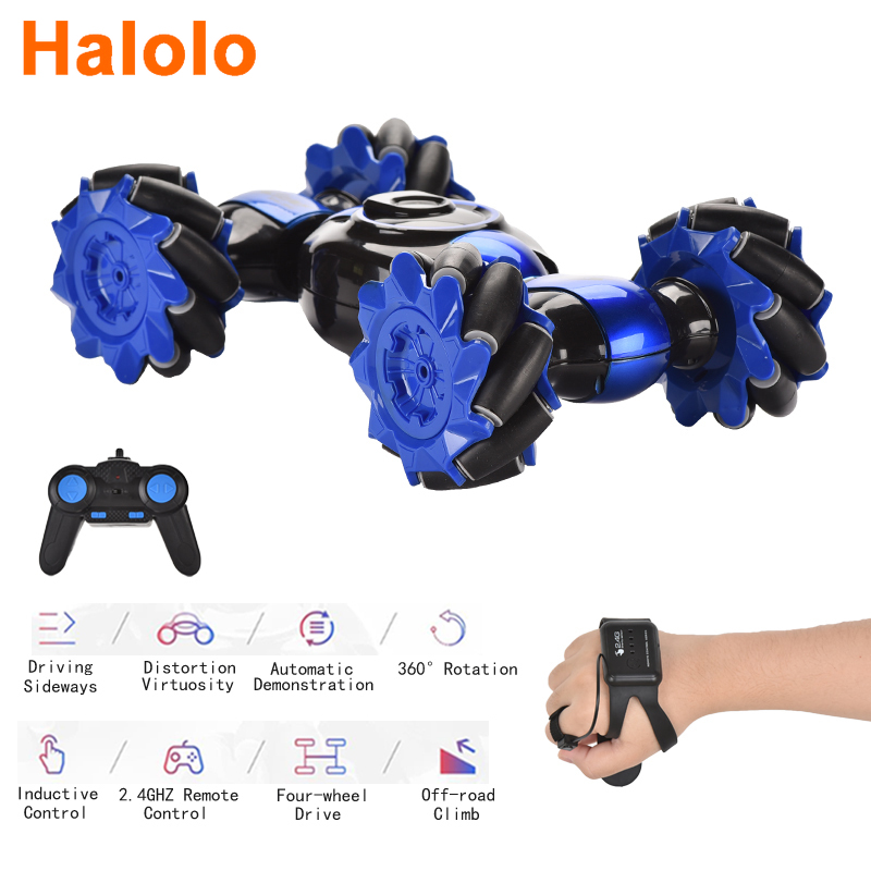 

Halolo LH-C019S Remote Control Stunt Car Gesture Sensor Control RC Car Off-Road Vehicle Double Side Driving Stunt Car for Kids
