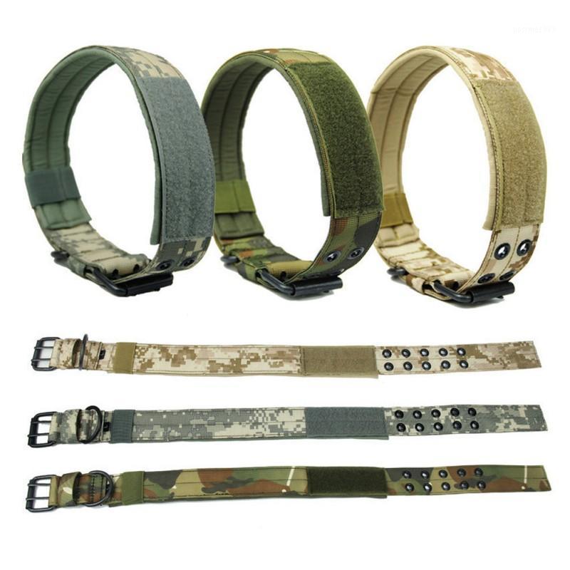 

Nylon wear dog traction collar outdoor tactical training collar Dog With 2 Rows Buckle And Leash Ring1