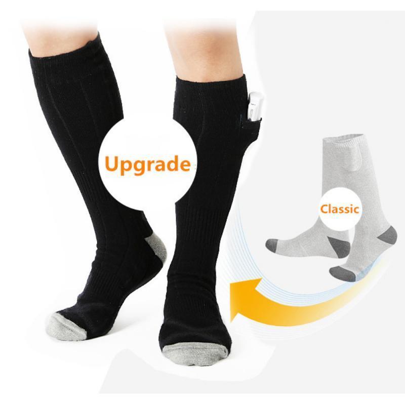 

Upgrade Electric Heated Socks Boot Foot Warmer USB Rechargeable Battery Healthcare Socks For Foot Massager Magnetic Therapy 20211, No battery