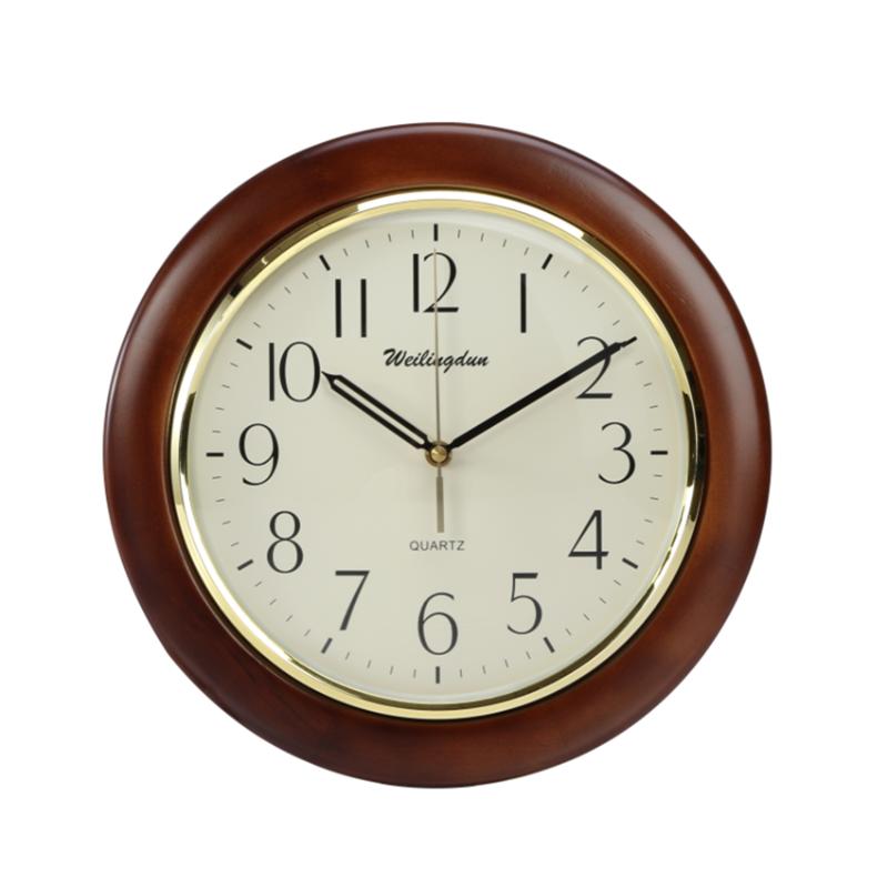 

Free Shipping Wooden Wall Clock Weilingdun Vintage Round Watches Singel Face Quartz Mute Home Decor Ornaments Wood +MDF 1 Piece