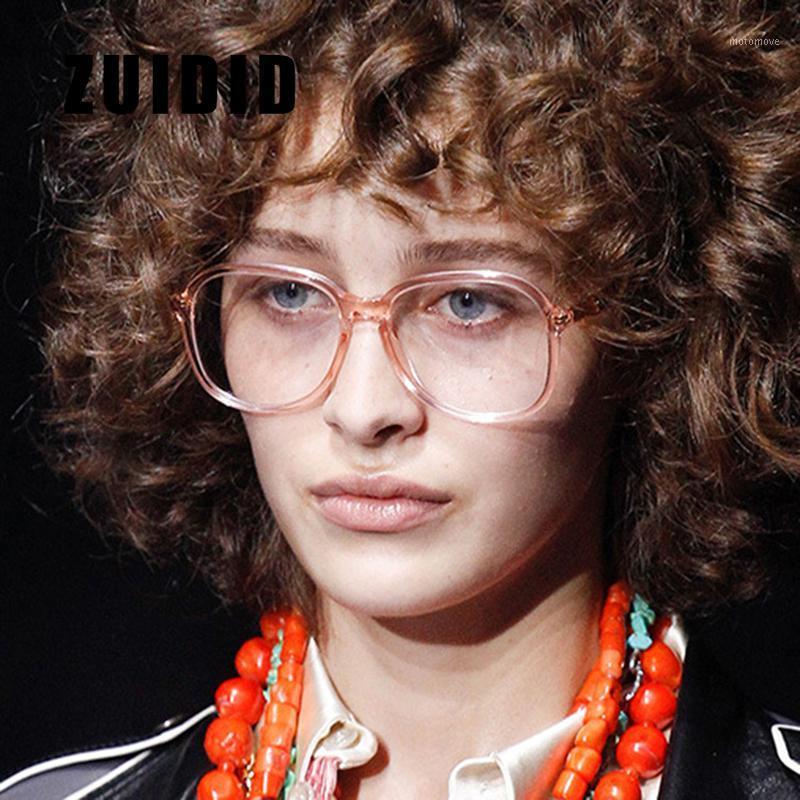 

ZUIDID Transparent Candy Color Eyeglasses Frame Men Women Fashion Versatile Black Oval Glasses for Outdoor Travel Street Photo1