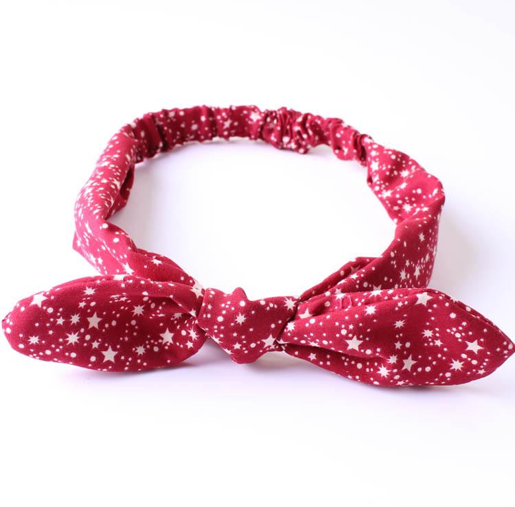 

children hair accessories lovely ear headbands baby fashion elastic scrunchy soft toddler girls bow knot band 200pcs/lot, Multi
