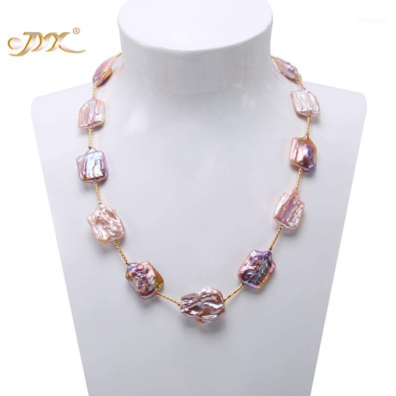 

Baroque Pearl Necklace 16.5-22mm Natural Lavender South Sea Necklace Party Wedding Jewery1