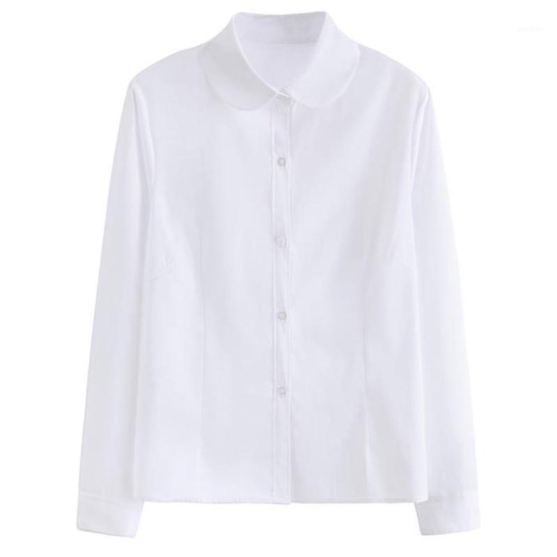 

Womens Retro Lolita Shirt Plus Size 5XL Long Sleeve Office Ladies Work Wear Summer Top School Girls Blouse Oversized White Shirt1, White tops