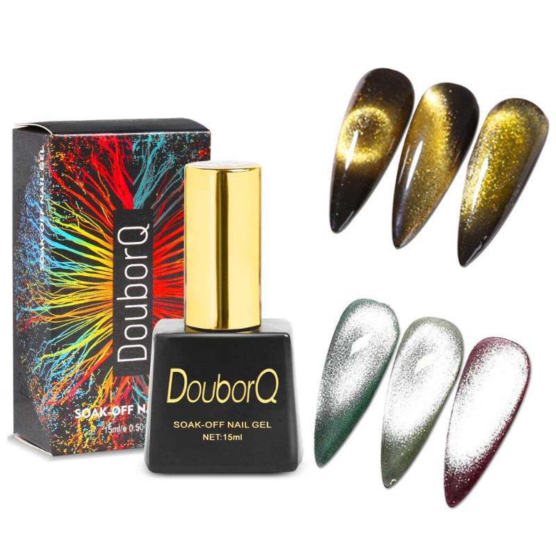 

Cat Eye Gel Nail Polish Soak Off UV LED Light Starry Sky Effect Magic Gel Nail Polish Manicure Art Gift 1 PC, Gold