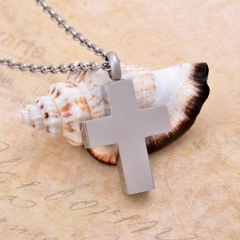 

Blank Cross Ashes Urns Memorial Jewelry for Ashes Keepsake Stainless steel Cremation Urn Locket Pendant Necklace