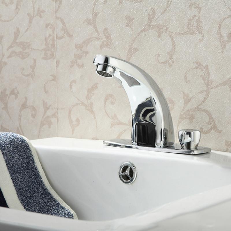 

Hands Free Easy Install For Kitchen Electric Smart Saving Water Battery Powered Sensor Tap Brass Basin Sink Faucet Home Bathroom