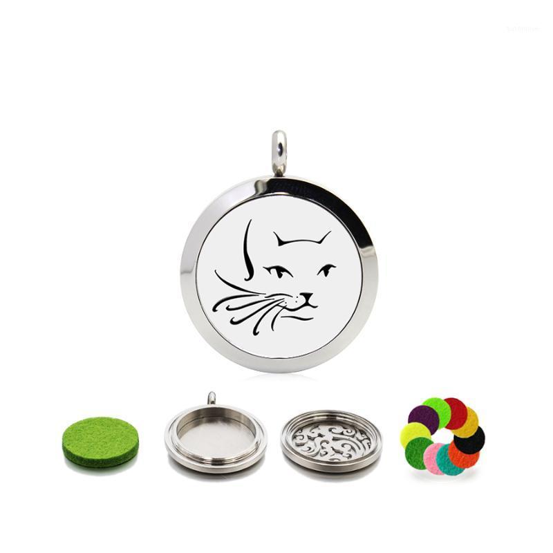 

25mm Perfume Diffuser Locket Stainless Steel Essential Oil Perfume locket pendant wine fit chain pet collar free 10 pads as gift1