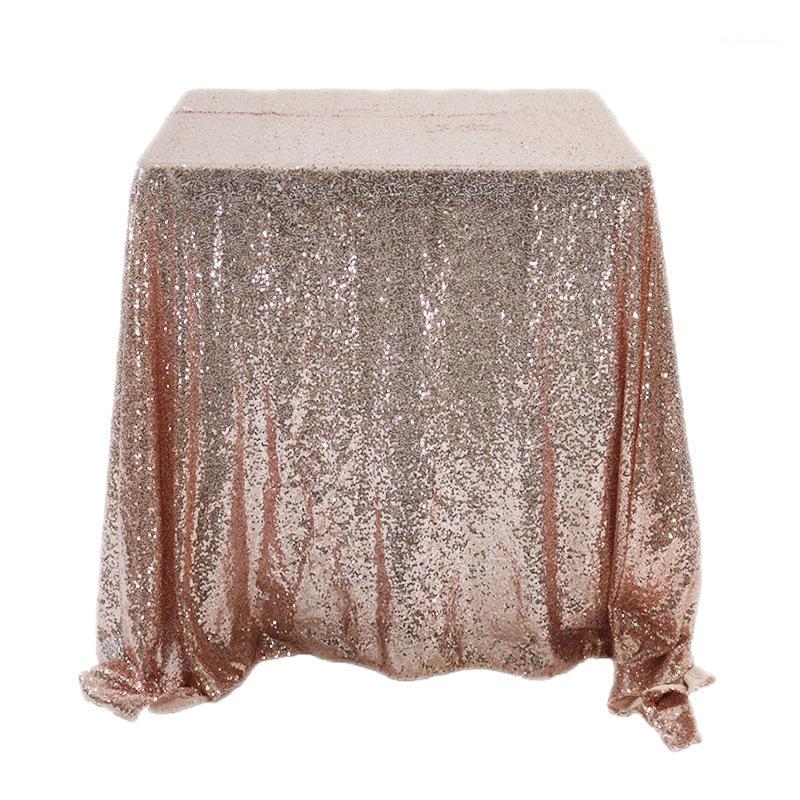 

Rectangle Sequin Glitter Tablecloth Sparkly Table Cloth Cover Wedding Party Christmas Table Decoration Rose Gold1