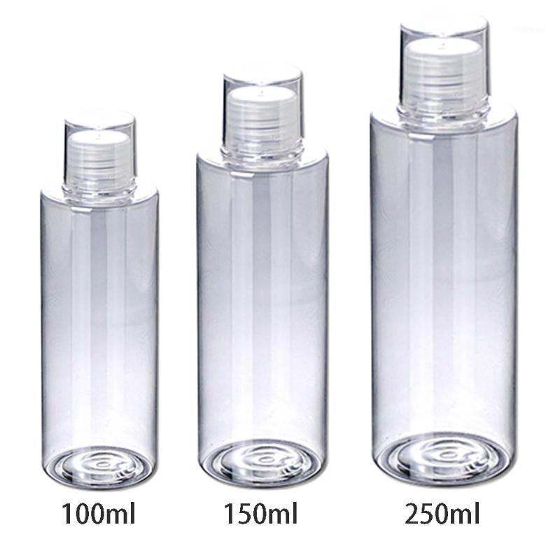 

Home Essential Oil Clear Flip Top Toner Travel Empty Body Wash Refillable Container Screw Lids Lotion Bottles Shampoo Cream1