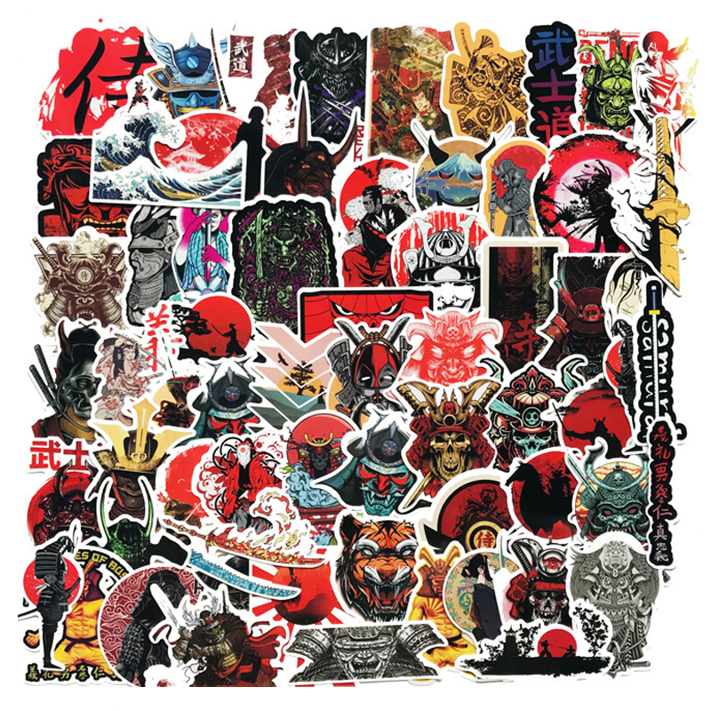 

65pcs/Lot Japan Samurai Stickers For Racing Car Motorcycle Suitcase Luggage Automotive JDM Decal sticker