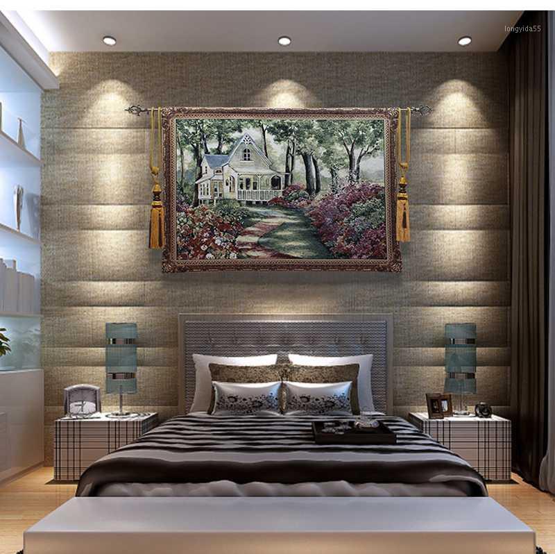 

New arrival classic design rustic Exquisite eco-friendly fashion quality 100% cotton Jacquard home decoration tapestry1