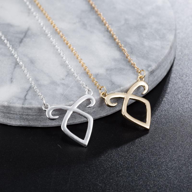 

Movie City of Bones Stainless Steel Necklace Angelic Forces Power Rune Pendant Inspired By The Mortal Instruments Shadow