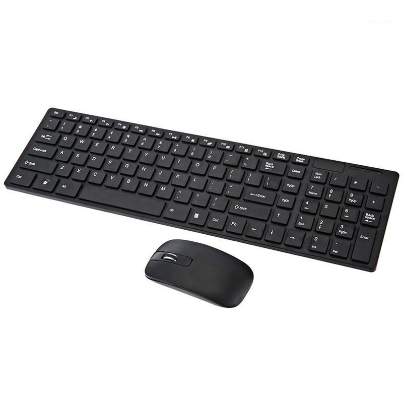 

2.4G Optical Wireless Keyboard Wireless Mouse Mice Usb Receiver Combo Kit For Pc Laptop Portable Ultra Thin Office Suit Black1