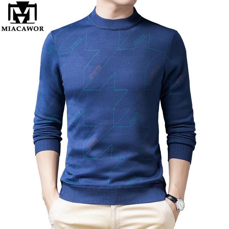 

MIACAWOR New Autumn Sweaters Men Y293, Blue