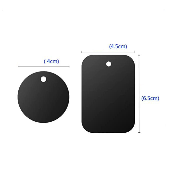 

Universal Mount Metal Plate with Adhesive For Magnetic Mount Car Holder Replacement Metal Plate Kit Magnet Mobile Phone Stand, Black