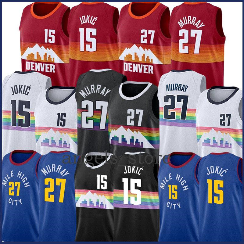 

Nikola 15 Jamal 27 Murray Jokic Basketball Jersey mens, 2021 new