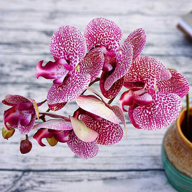 

3D Artificial Butterfly Orchid Flowers Fake Moth Flower for Home Wedding DIY Decoration Real Touch Home Decor1, Pink