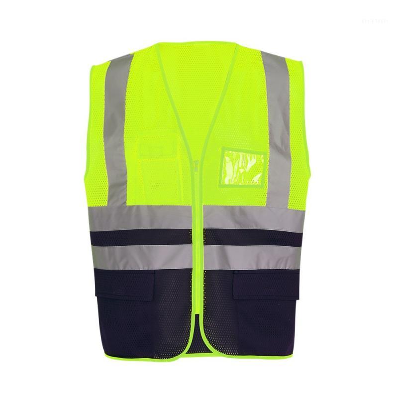 

men wimen mesh breathable reflective vest High visibility new reflective safety vest multi pockets workwear safety waistcoat1