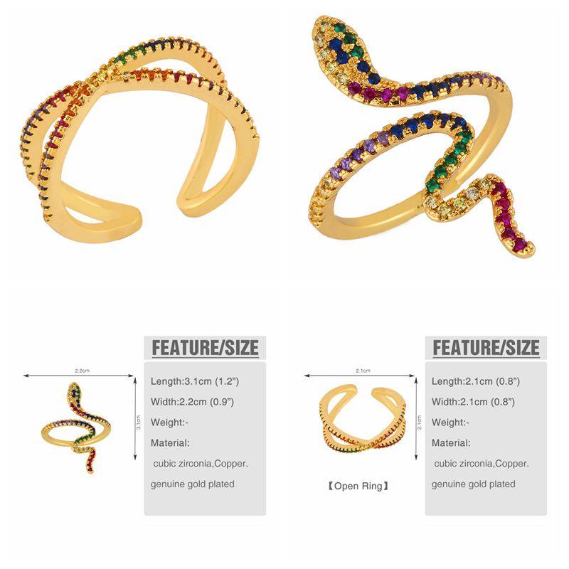 

Women Rainbow Snake Ring Thai Silver Temperament Opening Rings Adjustable Size Rings Jewelry A30