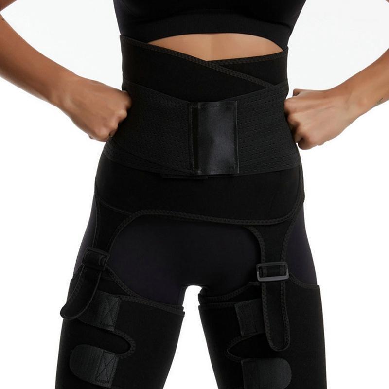 

Neoprene Leg Shapers Sauna Thigh Trimmer Slimmer Body Shaper High Waist Trainer Sweat Shapewear Belt Control Panties1, Black