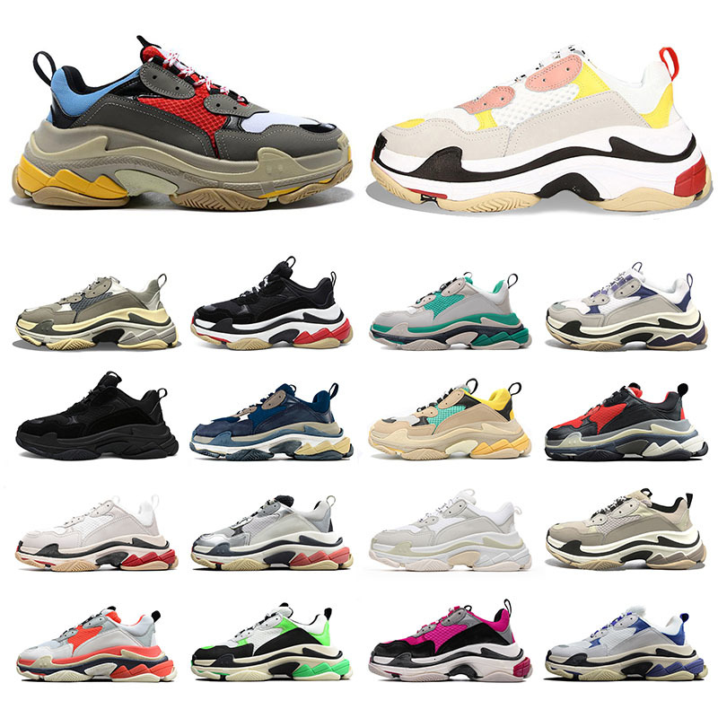

2021 Luxe Designer Triple S Casual Shoes Fashion Paris Tripler White Black Barrage Platform Sneakers Luxury Men Women Lady Trainers