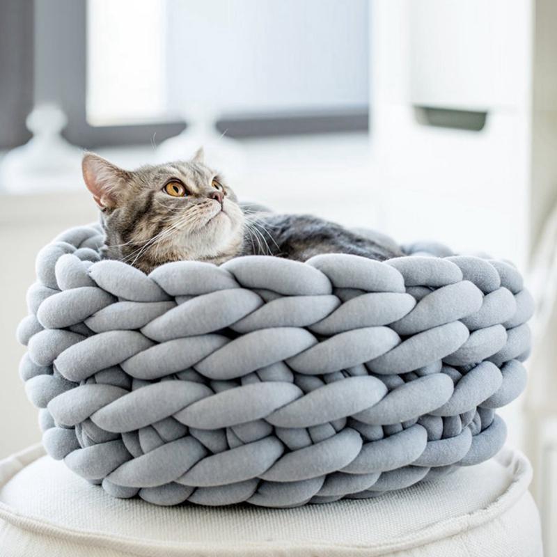 

Cat Bed Dog Bed Washable Pet Cat Dog Round Breathable Lounger Sofa For Dogs Super Soft Plush Pads Dogs Mat