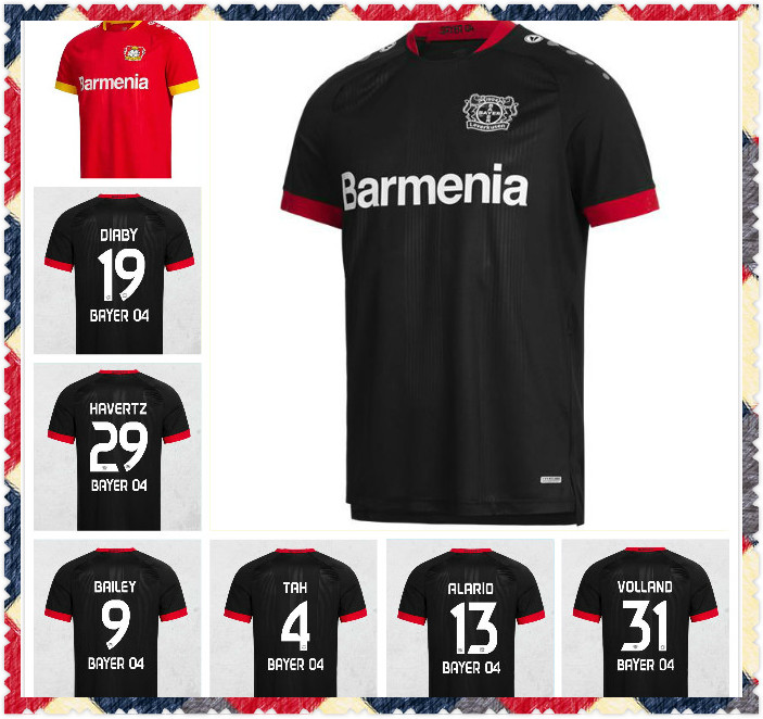 

new Bayer 04 Leverkusen Soccer Jerseys HAVERTZ 20 21 VOLLAND Leverkusen ALARIO Football Shirt DIABY Home Away Top Thailand uniform, Black;yellow