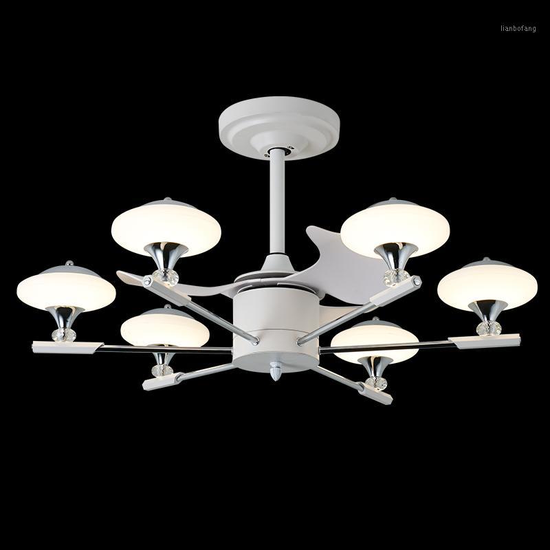 

Frequency Conversion Remote Control Mute Fans Light Nordic Modern Creativity 33 Inch Bedroom Home Acrylic Led Pendant Fans Lamp1