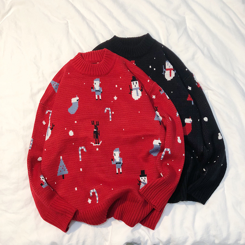 

2020 Fashion Shirt Autumn and Winter Animal Neck Printed Youth Manga Long Male Sweater Clothing, Xxl