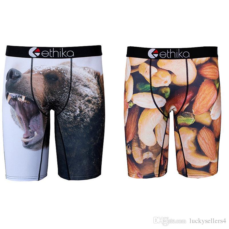 

Ethika Men's Staple underwea nuts and bear printing sports hip hop underwear skateboard street fashion streched legging quick dry64534, Random mixing