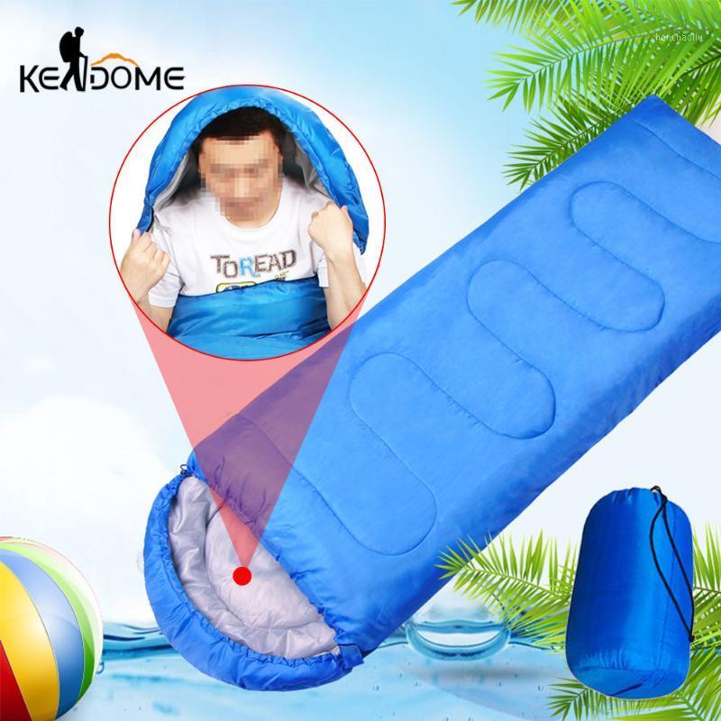 

Camping Sleeping Bag Envelope Traveling Hiking Sleep Bags With Cap Portable Adult Outdoor Sleeping Bed saco de dormir XA297D1
