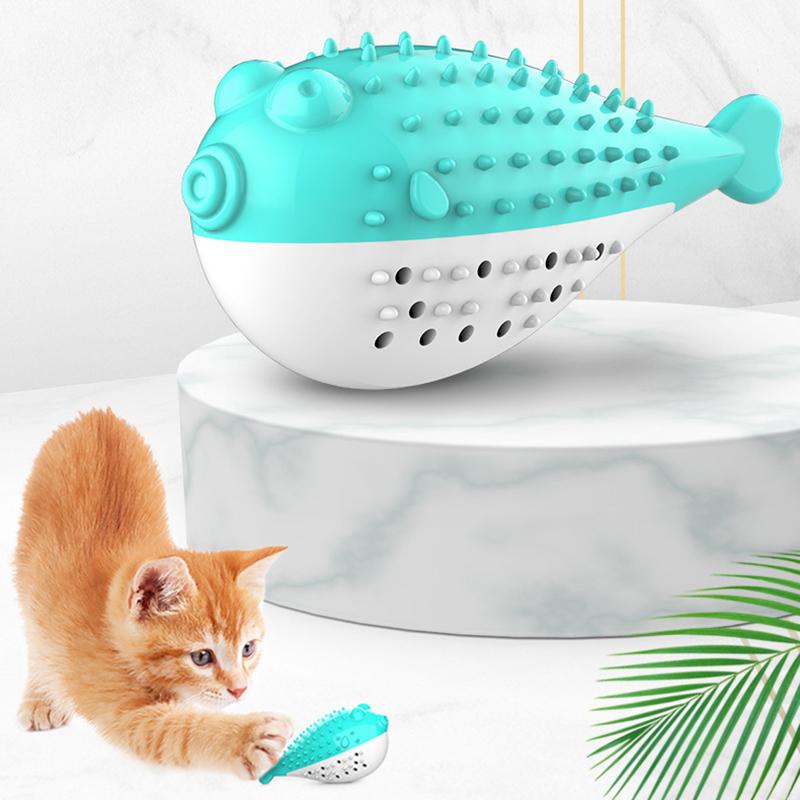 

Cat Fish Shape Toothbrush Refillable Catnip Simulation Fish Teeth Cleaning Chew Durable Safe Teeth Cleaning Toy Pet Products