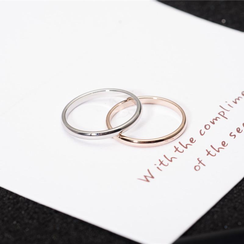 

YUN RUO Rose Gold Silver Color Finger Ring for Woman Man Wedding Jewelry 316L Stainless Steel High Polished Top Quality Not Fade