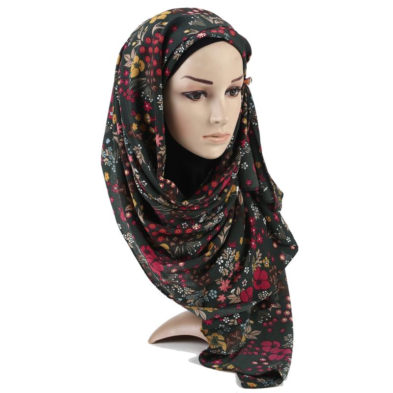 

The 2021 new Muslim printed seersucker women's headscarf back to the ethnic headscarf head scarf scarves