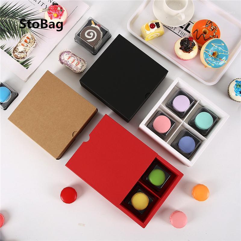 

StoBag 10pcs Kraft Paper Drawer Macaron Baking Box Custom Simple Universal Carton Box Birthday Party Gift DIY Hanmade Cake1