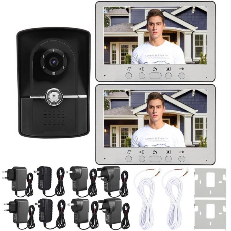 

7" LCD Video Door Phone Wired Intercom Doorbell Kit Home Entry System 1V2 815FG12 ring doorbell