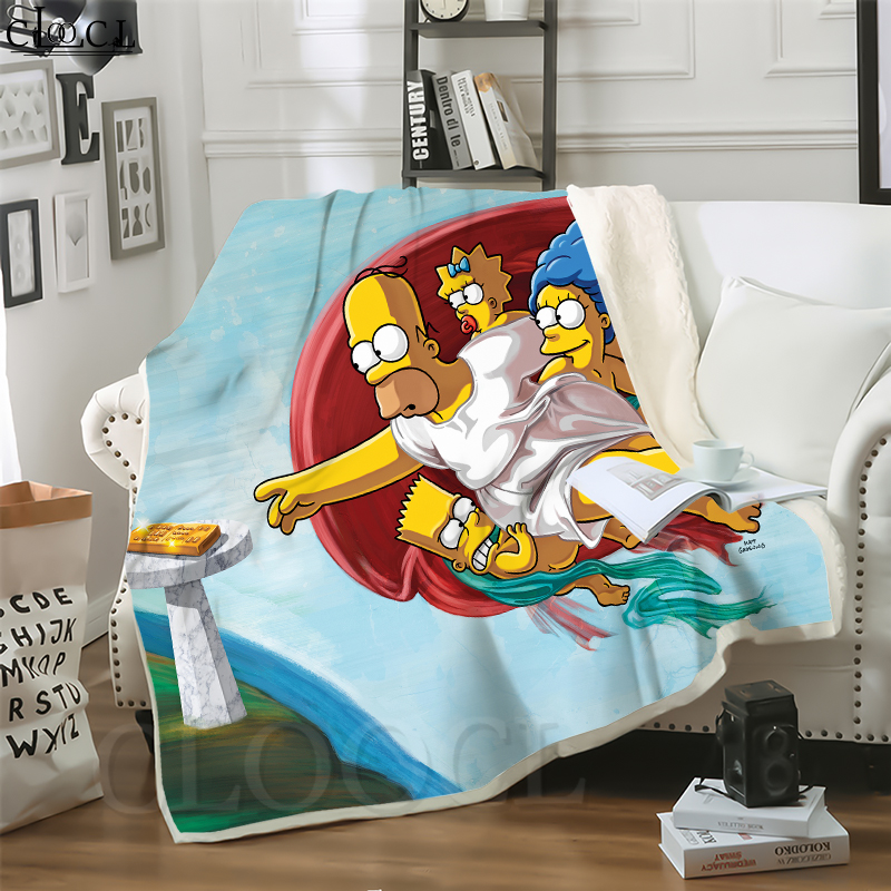 

CLOOCL New Anime Cartoons The Simpsons 3D Print Harajuku Air Conditioning Blanket Sofa Teens Bedding Throw Blankets Plush Quilt