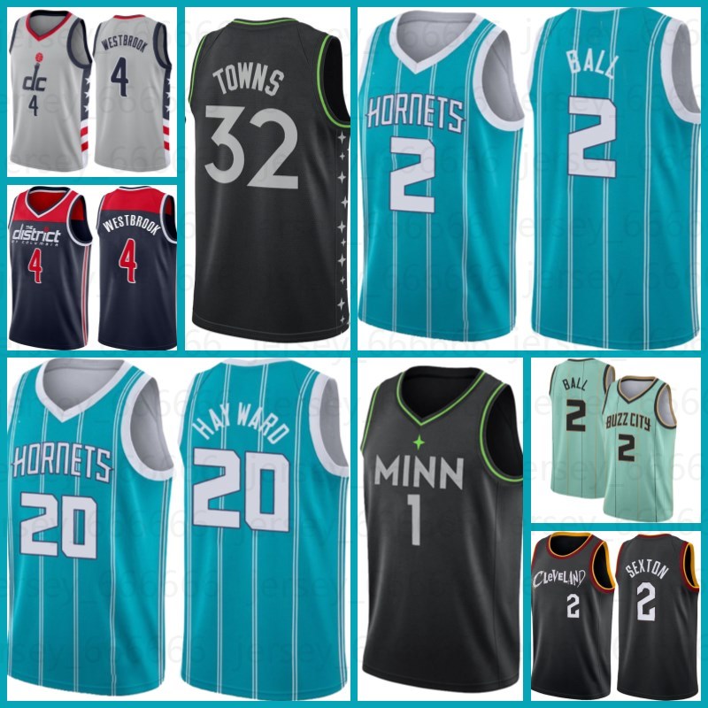 

Charlotte''Hornets''Basketball Jersey Lamelo 2 Ball Gordon 20 Hayward Luka Kevin 7 Durant Doncic Kyrie Jersey Irving 12 Ja Morant, Black;red