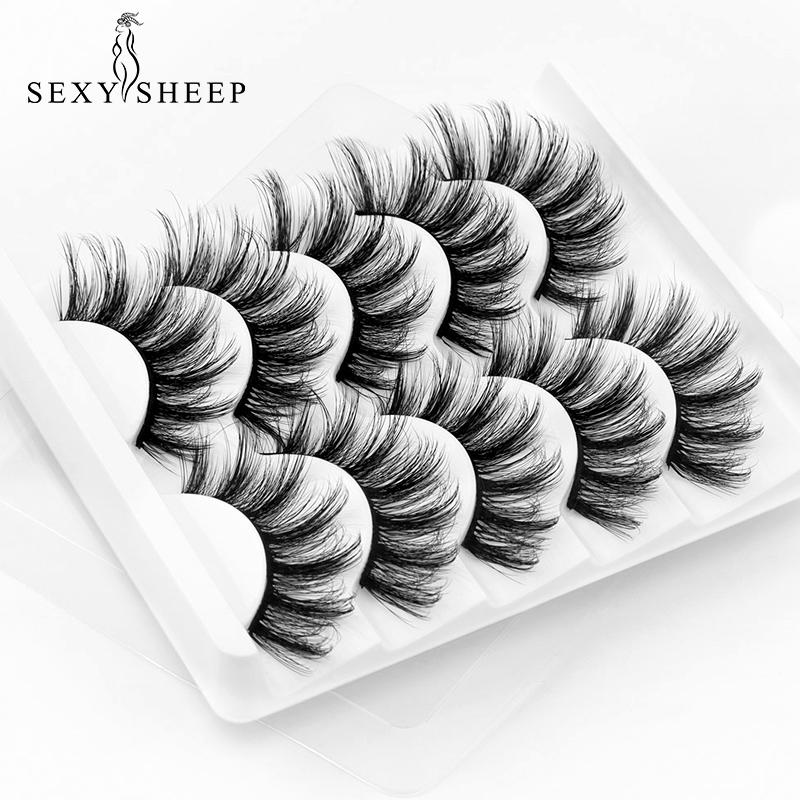 

3/5 Pairs Natural False Eyelashes Fuax mink eyelashes Long Makeup 3d Mink Lashes Extension Eyelash For Beauty