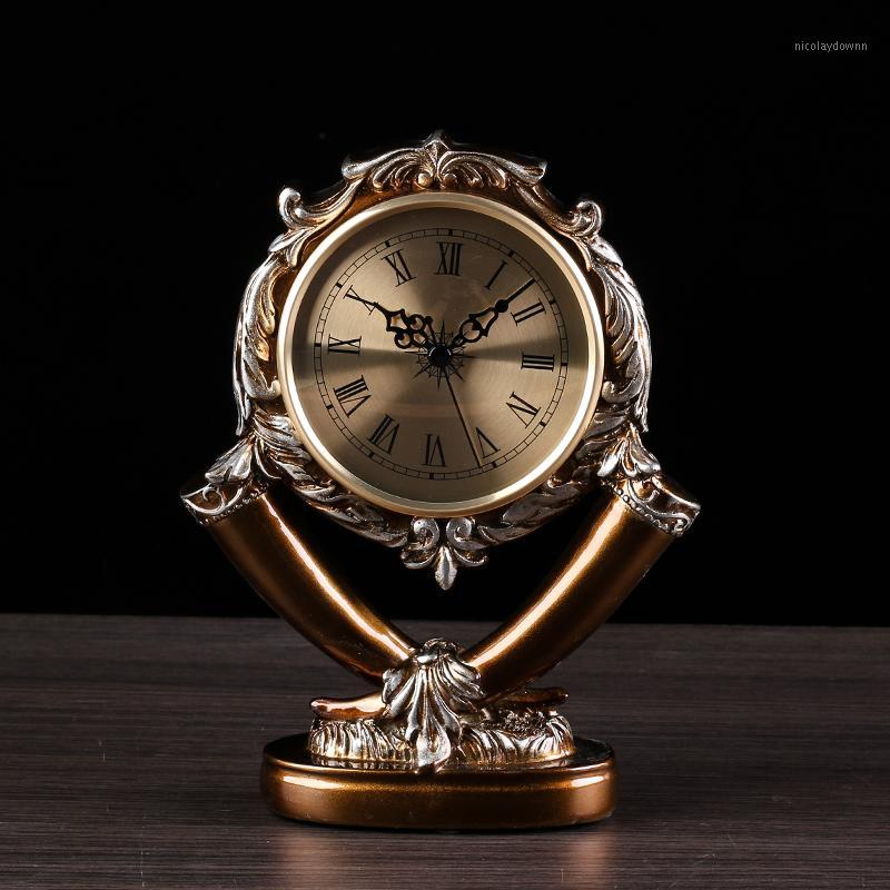 

Clock living room Retro Clock mute pendulum desktop desk porch pendulum1