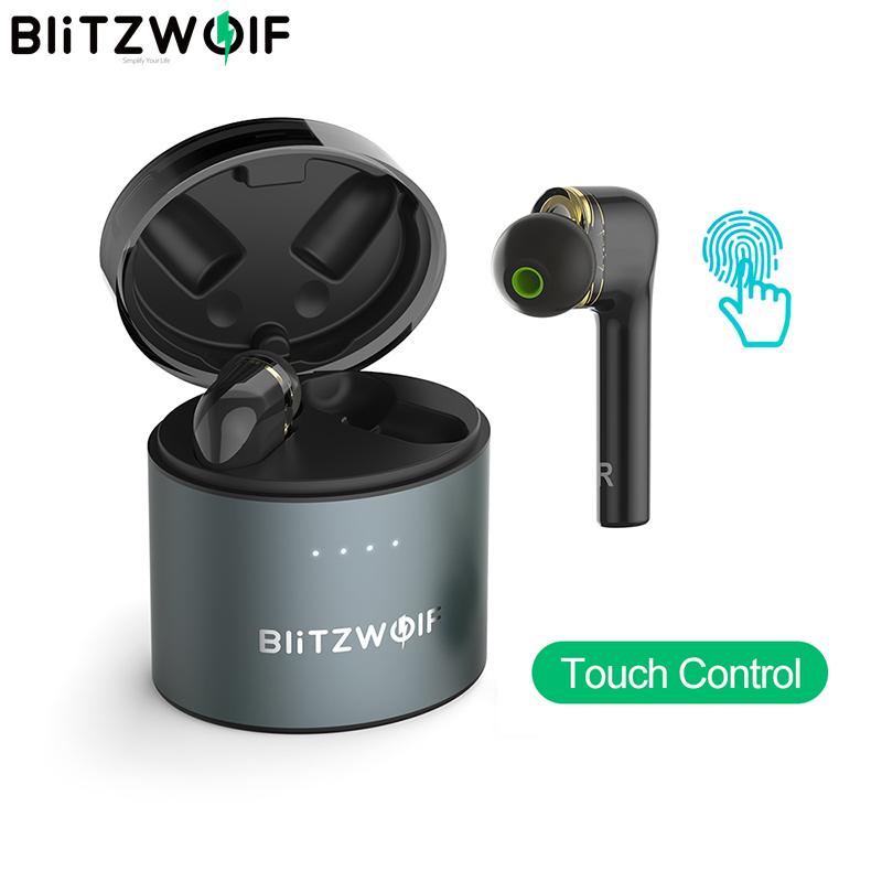 

BlitzWolf BW-FYE8 TWS bluetooth 5.0 Wireless Earphone QCC3020 Graphene Dual Dynamic Driver Touch Control Sport Handsfree Earbuds, Black