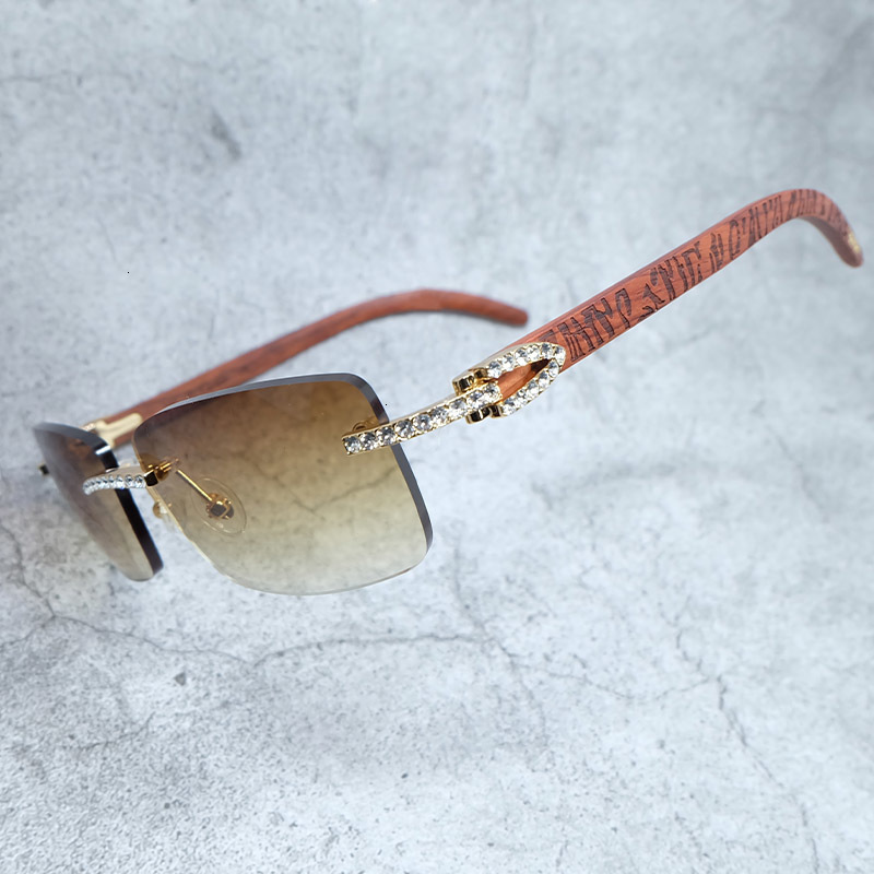 

Diamond Sunglasses Human designer Luxury Carter Shades Glasses for Women Vintage Wholesale Wood Ice Out Rhinestone Entes De Sol 5FDU