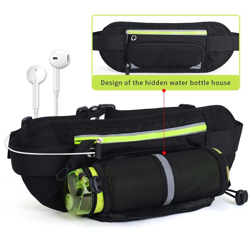 

Outdoor Sports Running Waist Pack Bag Marathon Double Zipper Pocket Belt Fanny Waist Bag GYM Fitness Large Capacity Phone Pouch1, Black